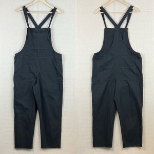Aerie Werk & Play Twill Overalls Smoked Gray NWT